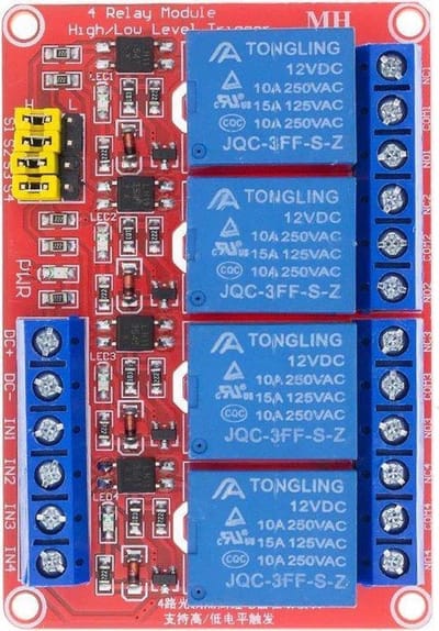 OTRONIC® 12v Relais module 4-kanaals