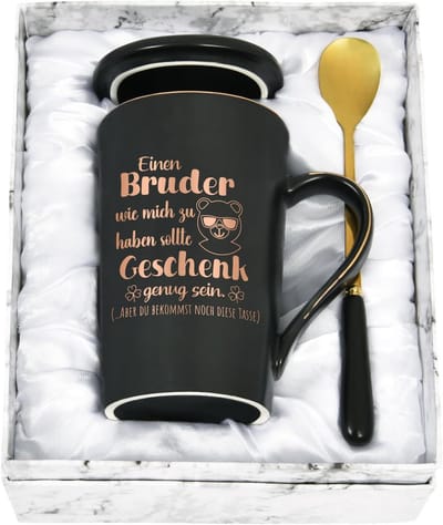 Koffiemok met unieke spreuk voor broer - Perfect verjaardagscadeau