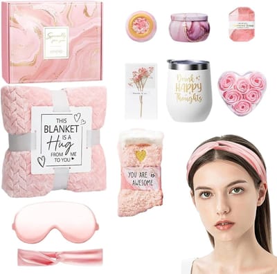 Zelfzorgpakket Vrouwen - Ontspanningsset Cadeau - Momenten van Rust - Luxe Verwenitems Inclusief - 27 x 23 x 13 cm