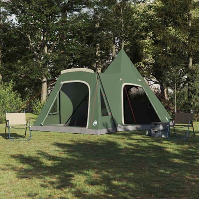 vidaXL Teepee Tent voor 5 Personen met dak Groen 545 x 450 x 295 cm
