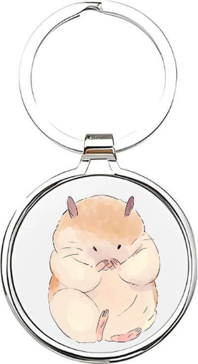 Akyol - hamster Sleutelhanger - Hamster - dierenliefhebbers - hamster sleutelhanger - hamster - dierenliefhebbers - huisdieren - knaagdieren - cavia - knaagdier - muis - wombat - 4 x 7,5 CM