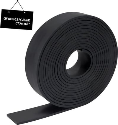 Allecto Plus - Rubberen rol 25 mm voor geluidsisolatie - neopreenfolie - 3 meter lengte