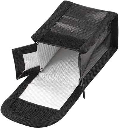 Batterij Veiligheidstas - Beschermhoes Opladen - Vuur Explosie - Vlamvertragend Materiaal - 12 x 89 x 18 cm - Zwart