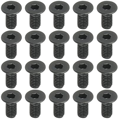 Flat Head Schroeven M2.5x6 mm - 50 Stuks, Verzonken Schroeven van Medium Koolstofstaal, Voldraad, Ideaal voor Meubelmontage en Klussen