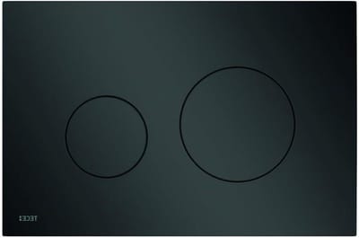 WC bedieningsplaat - Toiletspoelplaat - Toiletbediening - Zeer vlakke kunststof plaat - 220x150x5 mm - Zwart mat