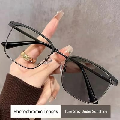 Slimme Kleurveranderende Myopie Zonnebril Unisex Fotochemische Bril voor Bijziendheid Sterkte Min Glazen 0 beige