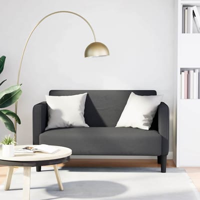 vidaXL - Loveseat - bank - 109 - cm - corduroy - stof - donkergrijs