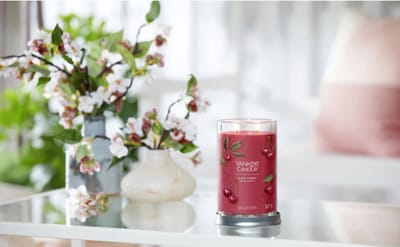 Yankee Candle - Black Cherry Large Tumbler Geurkaars - 100 branduren - twee lonten