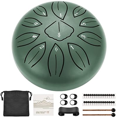 Stalen Tongtrommel 15,2 cm - 11 Noten - C Groot - Drum voor Beginners - Zen Drum voor Meditatie en Yoga