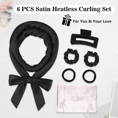 Heatless Curls Set: 6x Krulspelden zonder Hitte voor Zachte Krullen 's Nachts