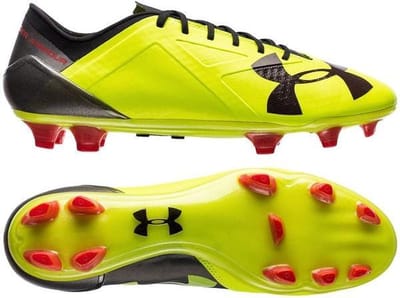 Under Armour - SpotLight Pro 2.0 - Voetbalschoenen - Maat 46 - Unisex - Geel - Rood - Voetbalschoenen Heren