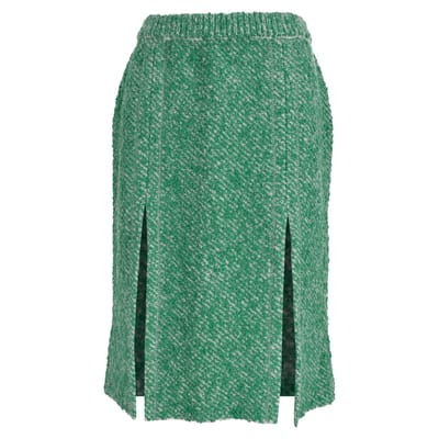 Stella McCartney midi-rok van bouclé-tweed in groene katoen