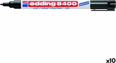 Permanente markeerstift Edding e-8400 Zwart 10 Stuks