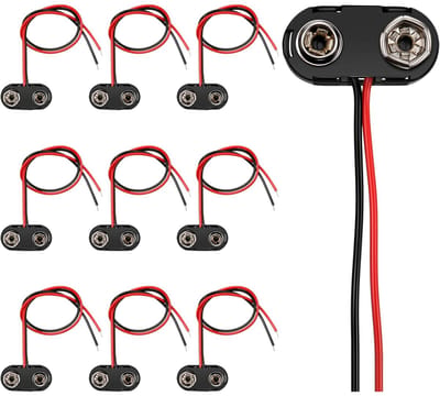 Dailygoody - 9V Batterij Connectors - Vliegende Leads - 10 Stuks