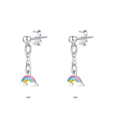 Twice As Nice Oorbellen in zilver, regenboog