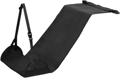 Voeten Hangmat - Beensteun Accessoire - Comfortabel Reizen - Snelle Installatie - 100 x 45 cm - Zwart