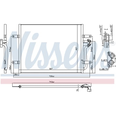 Condensator, airconditioning NISSENS 940585