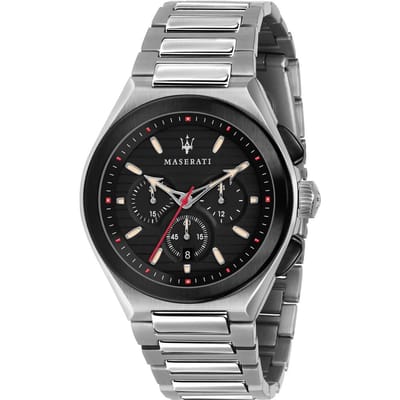 Maserati Triconic Zwart Metaal Heren Quartz Chronograaf R8873639002