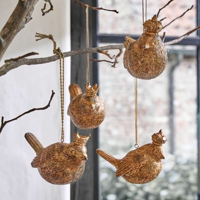 LOBERON Hanger set van 4 Dottica antiekgoudkleurig