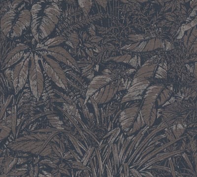BLADEREN BEHANG | Botanisch - Bruin Zwart Zilver - Living Walls Smart Surfaces