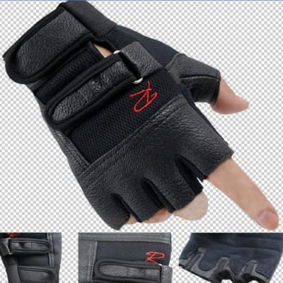 Gants demi-doigts pour hommes imitation cuir sport R daim résistant à l'usure antidérapants trois-coutures fitness cyclisme gants tactiques d'extérieur one size fits all