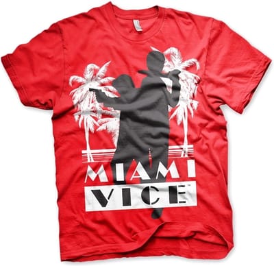 Miami Vice Silhuettes T-shirt Rood