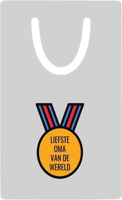 Hacebo® - liefste oma van de wereld metalen boekenlegger- Oma - de liefste oma - verjaardagscadeau - verjaardag - cadeau - cadeautje voor oma - oma artikelen - kado - geschenk - gift Bladwijzer boekenleggers - 7.6 cm x 5cm