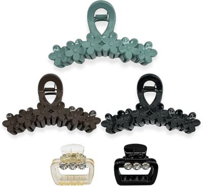 Guardian Beauty Haarclips - Stevige Haarclips - Klein en Groot Haar Klauwen - Set Van 5 - Diverse Kleuren - Haaraccessoire