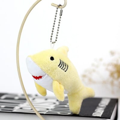 Cartoon Haai Hanger Sleutelhanger Zee Dieren 12CM Pluche Speeltje Pop Meisjes Schattige Tas 12cm beige