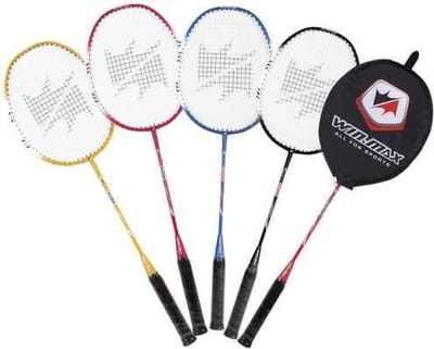 Winmax badmintonracket aluminium steel shaft voor kinderen en volwassenen.