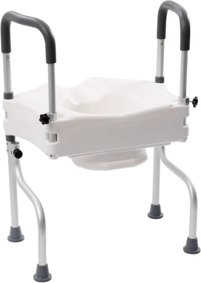 Verstelbare Toiletverhoger met Armleuningen en Opsta Hulp - Max 150kg