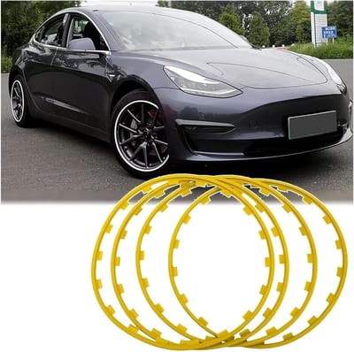 Wielbescherming Set - Velg Beschermers - Auto Onderhoud - Nylon Fiber Materiaal - 20 Inch - Geel