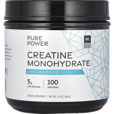 Dr. Mercola, Pure Power, Monohydrate de créatine, Non aromatisé, 17,6 oz (500 g)