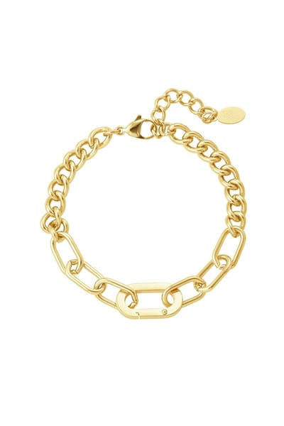 Schakel - armband 2 stijlen - goud- roestvrij staal-sieraad