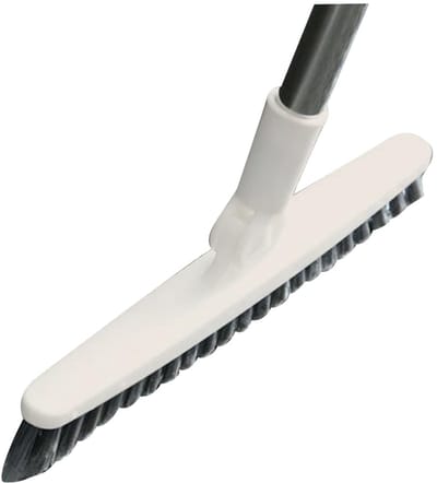 Dailygoody - Voegenreinigingsborstel - Lange handgreep - Gemakkelijk reinigen - Beige - Voor badkamer en keuken - Efficiënt voor voegen - 39 cm