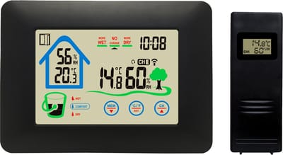 Denver WS-520 - Weerstation - Binnens -en Buitenshuis - Meet temperatuur - luchtvochtigheid - Zwart