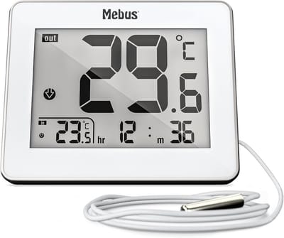 Digitale Thermometer met Bekabelde Buitensensor voor Binnen- en Buitentemperatuur