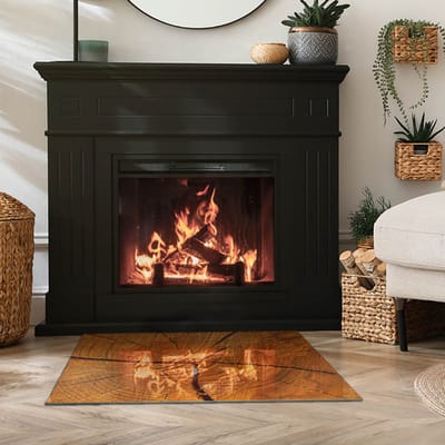 Coloray Vloerplaat Houtkachel - Vloerplaat Openhaard - 80 cm x 60 cm - Houtkachel Accessoires - Oranje Vloerplaat Kachel - Verwarmingsaccessoires - Plaat voor Onder Houtkachel - Open Haard Accessoires - Vloerplaat Voor Kachel