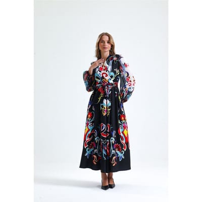 Florale Print Maxi A-Lijn Jurk