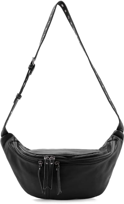 FREDsBRUDER Leren Schoudertas Gordeltas Me and My Bag Beltbag Black Zwart