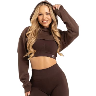 Dames Cropped Hoodie Gym Glamour
