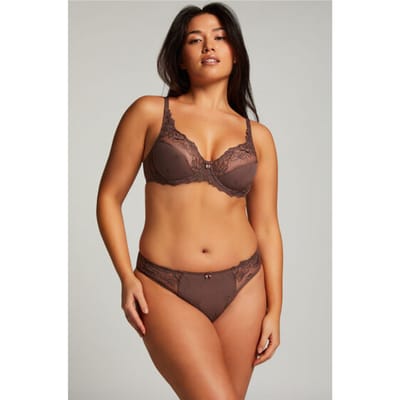 Hunkemöller Dames Lingerie Slip Diva - Bruin - maat S