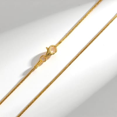 Cavill - Zilveren Halsketting Verguld - 925 Sterling Zilver - Elegante Gouden Slangenketting Dames - 45 cm - Karabijnsluiting