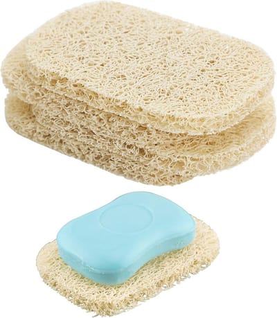 Zeepspaarders 4 Pack Beige Antislip Aftappen Lift Pad 2.9" x 4.5" PVC BPA-vrij