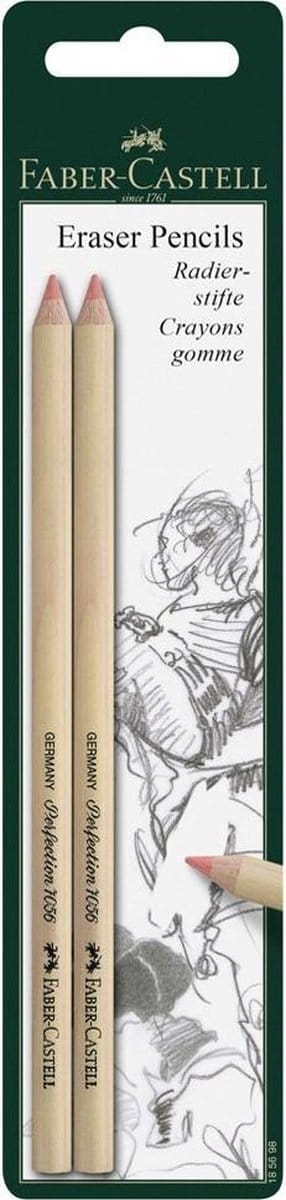 Faber-Castell gum potlood - 2 stuks op blister - FC-185698