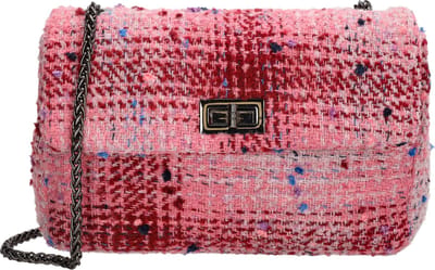 Charm London Finsbury Crossbody Schoudertas Trendy Stof - Roze-Rood