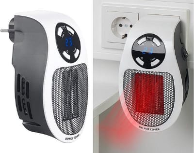 Stopcontact kachel Plug-in heater + timer & LED display | 500W