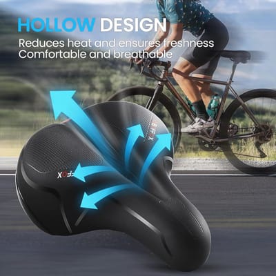Comfortabel Fietszadel voor Heren en Dames - Zacht Ergonomisch Gelfietszadel voor MTB, Racefiets en Trekking