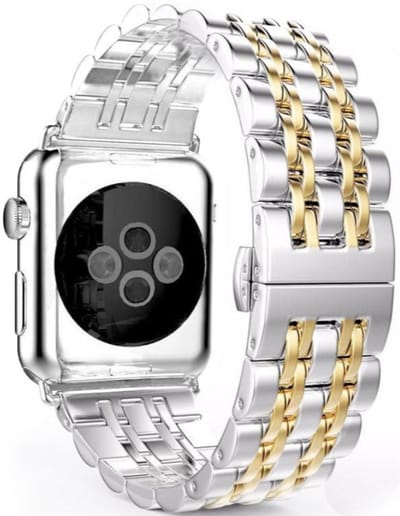 Metalen Bandje - Zilverkleurig/Goudkleurig - Geschikt voor Apple Watch - 38/4041 mm