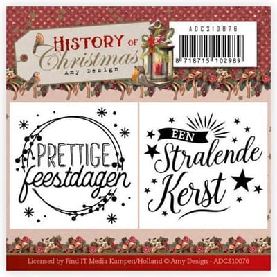 Mini Clear Stamps Set - Amy Design - History of Christmas